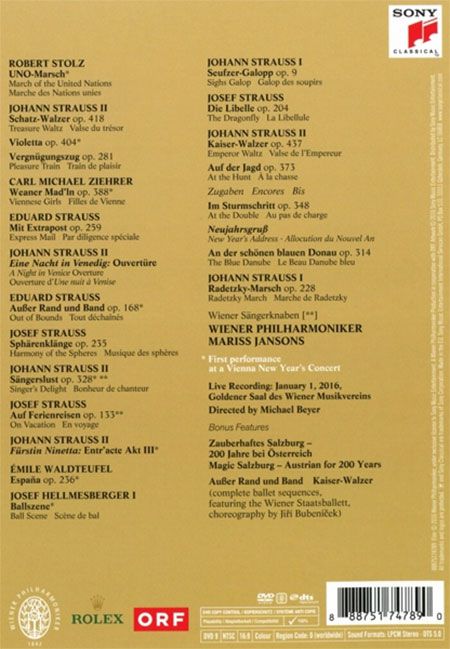 Mariss Jansons, Wiener Philharmoniker: New Year's Concert 2016 - DVD Foto #2