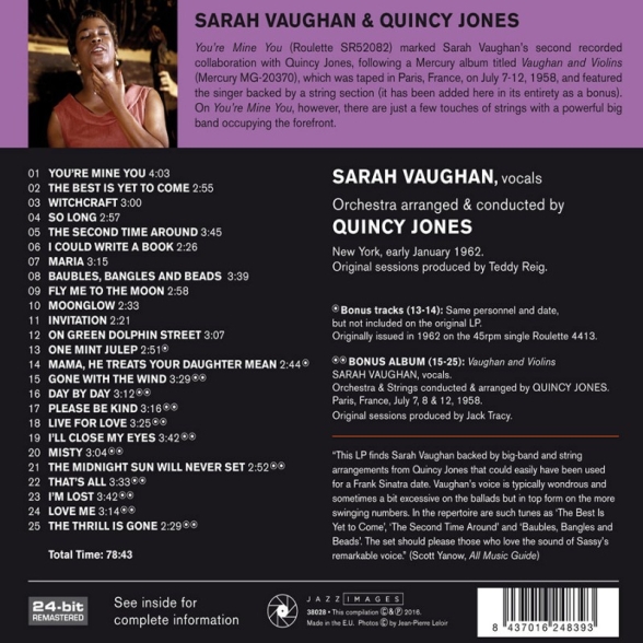 Sarah Vaughan, Quincy Jones: You're Mine You - CD Foto #2