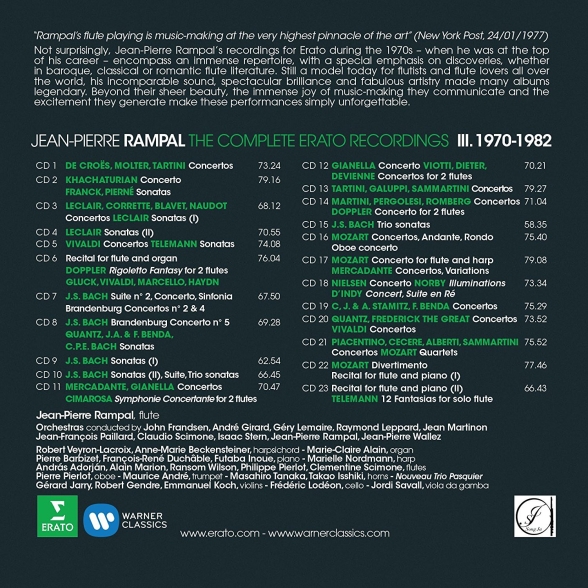 Jean-Pierre Rampal - The Complete Erato Recordings Vol.3 (1970-1982) - CD Foto #3