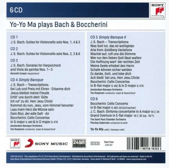 Yo-Yo Ma plays Bach & Boccherini - CD Foto #2