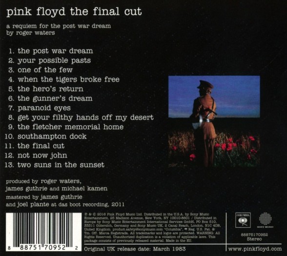 Pink Floyd: The Final Cut (Digipack) - CD Foto #2