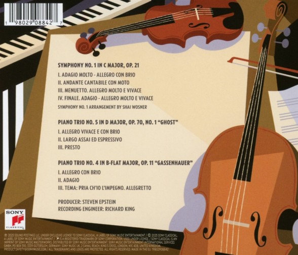 Emanuel Ax, Yo-Yo Ma, Leonidas Kavakos: Beethoven for Three: Symphony No. 1 / Op. 70, No. 1 “Ghost” / Op. 11 “Gassenhauer” - CD Foto #2