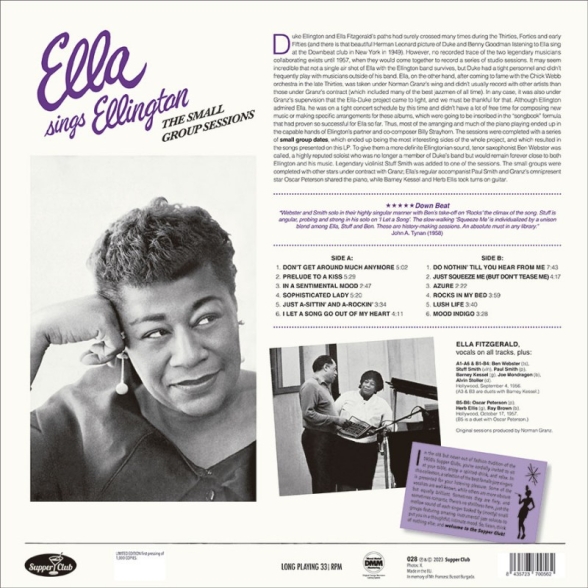 Ella Fitzgerald: Ella Sings Ellington (Limited Edition) - Plak Foto #2