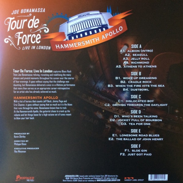 Joe Bonamassa: Tour De Force - Live In London - Hammersmith Apollo - Plak Foto #2