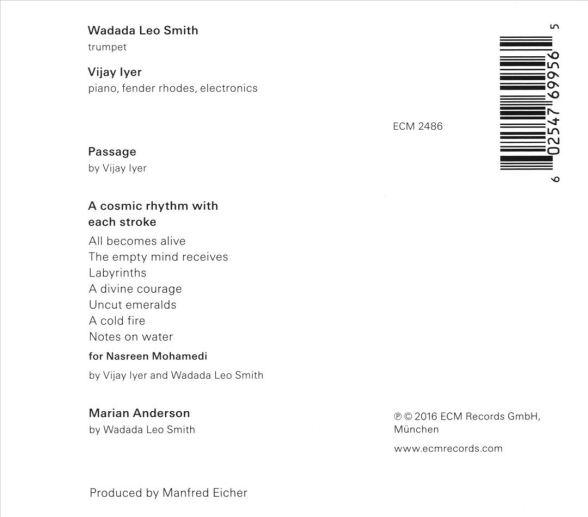Vijay Iyer, Wadada Leo Smith: A cosmic rhythm with each stroke - CD Foto #2