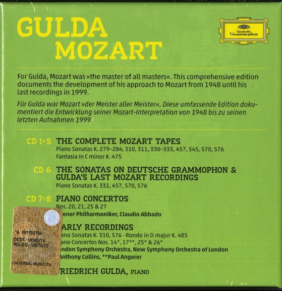 Friedrich Gulda: The Mozart Tapes, Concertos & Sonatas - CD Foto #2