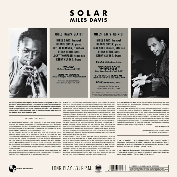 Miles Davis: All-Stars - Solar + 1 Bonus Track - Plak Foto #2