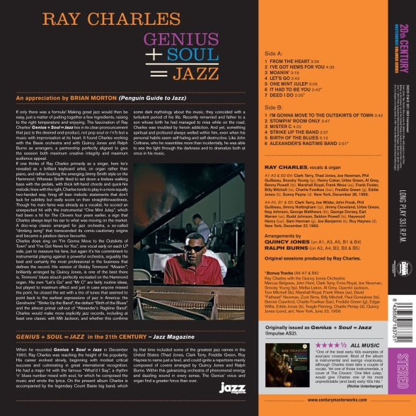 Ray Charles: Genius + Soul = Jazz (Orange Coloured Vinyl) - Plak Foto #2