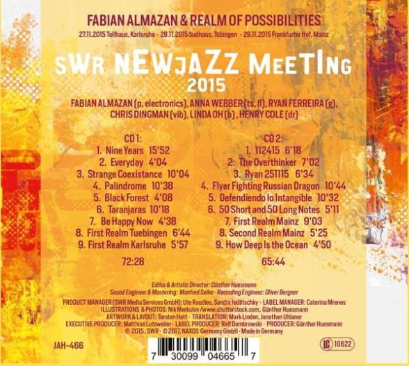 Fabian Almazan, Anna Webber, Ryan Ferreira, Linda Oh, Henry Cole: SWR New Jazz Meeting 2015 - CD Foto #2