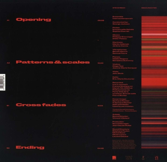 Ensemble Intercontemporain, George Jackson: Steve Reich: Reich/Richter - Plak Foto #2