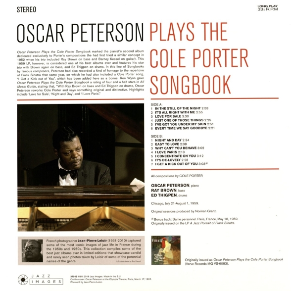 Oscar Peterson: Plays The Cole Porter Songbook - Plak Foto #2