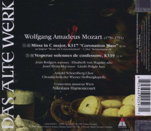 Joan Rodgers, Elisabeth von Magnus, Laszlo Polgar, Arnold Schoenberg Chor, Concentus Musicus Wien, Nikolaus Harnoncourt: Mozart: Coronation Mass, Vesperae solennes - CD Foto #2