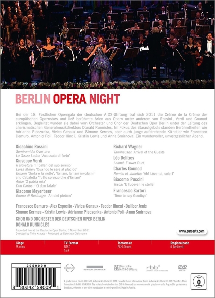 Francesco Demuro, Alex Esposito, Vivica Genaux, Dalibor Jenis, Teodor Ilincai, Simone Kermes, Kristin Lewis, Adrianne Pieczonka, Antonio Poli, Anna Smirnova: Berlin Opera Night (German Version) - DVD Foto #2