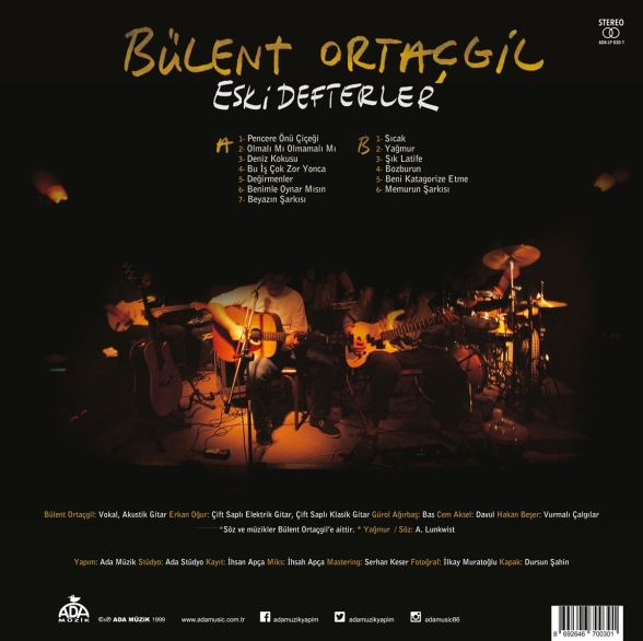 Bülent Ortaçgil: Eski Defterler - Plak Foto #3