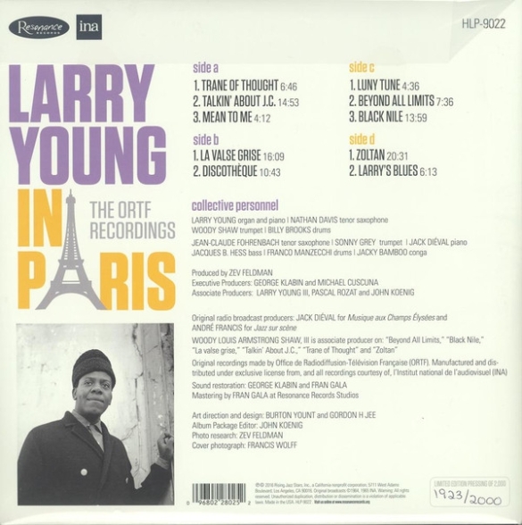 Larry Young In Paris: The ORTF Recordings - Plak Foto #2