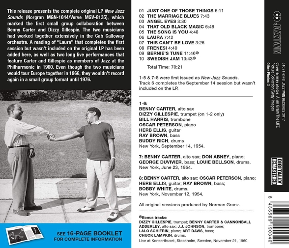 Benny Carter, Dizzy Gillespie: New Jazz Sounds - CD Foto #2