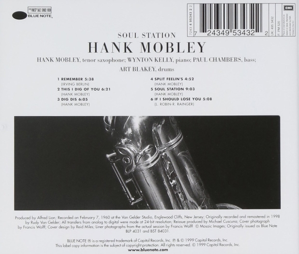 Hank Mobley: Soul Station - CD Foto #2