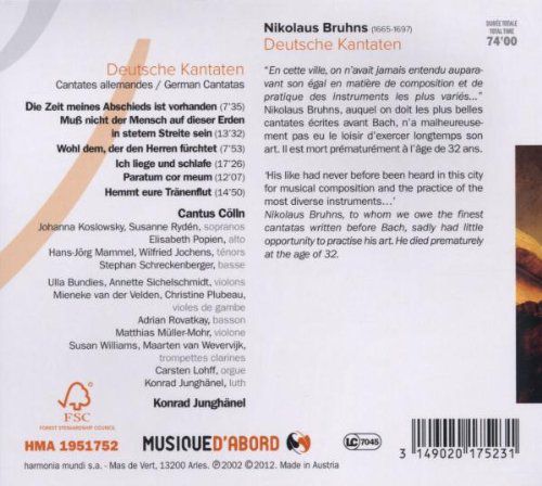 Cantus Cölln, Konrad Junghänel: Bruhns: German Cantatas - CD Foto #2